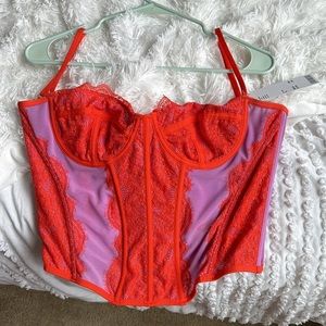 Urban outfitters, corset. Red/purple